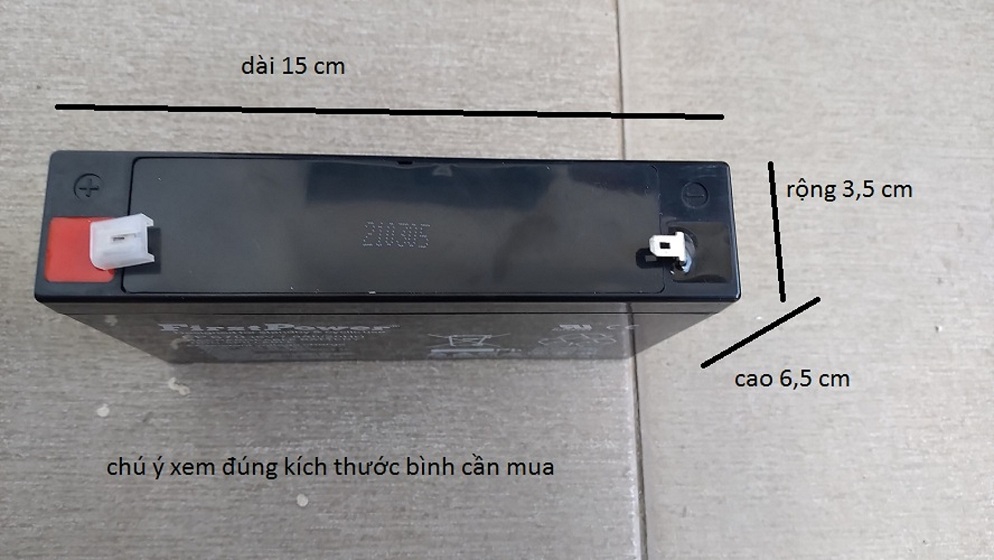 Ắc quy First Power 6V-7Ah, 6v 4,5A