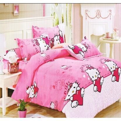 Bộ Ga Kèm - 2 áo gối - Đủ size Mèo Bi