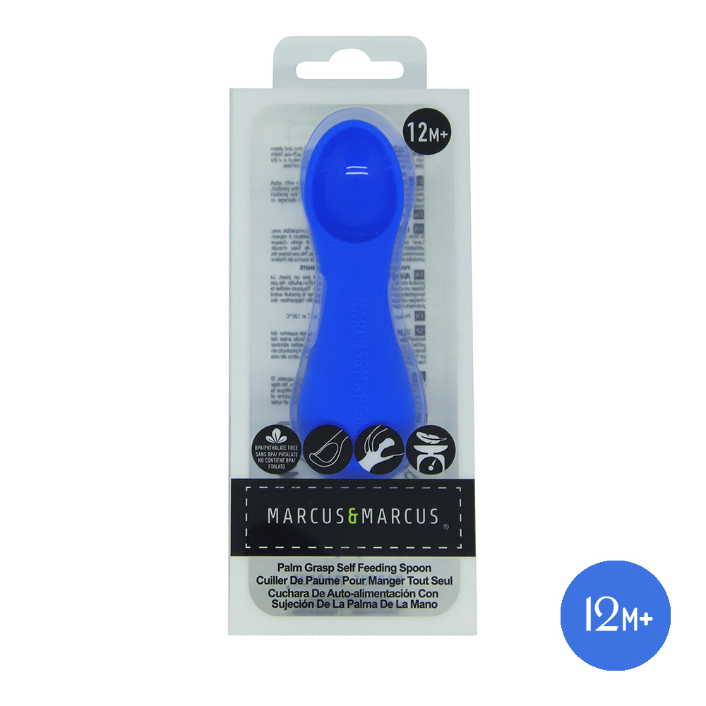 Thìa tập ăn silicon cho bé Palm Grasp Marcus & Marcus, từ 12 tháng - Lucas