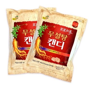 Combo 2 Gói Kẹo Sâm Không Đường Trắng Hàn Quốc Gói 500gram - Kẹo Dùng Đường Cho Người Bị Tiểu Đường