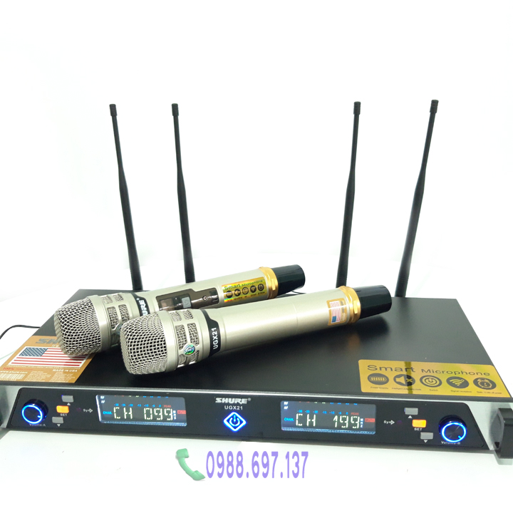 [chính hiệu] micro karaoke không dây SHURE UGX 21 - UGX21 tự ngắt mic