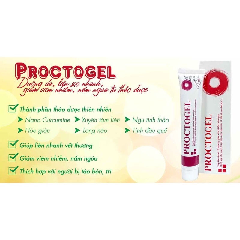 Gel bôi trĩ Proctogel tuýp 20g