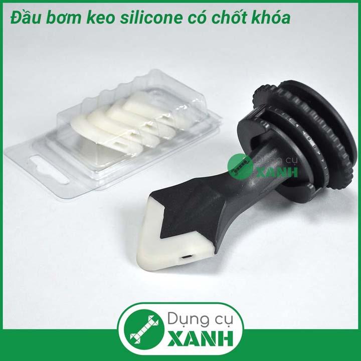 Bộ đầu bơm keo silicon có chốt giữ