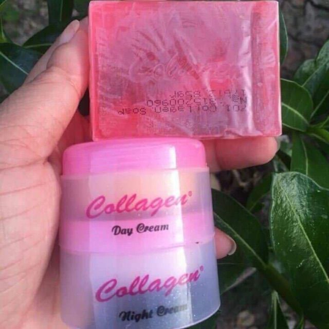 bộ kem collagen plus vit e ngày và đêm và xà phòng