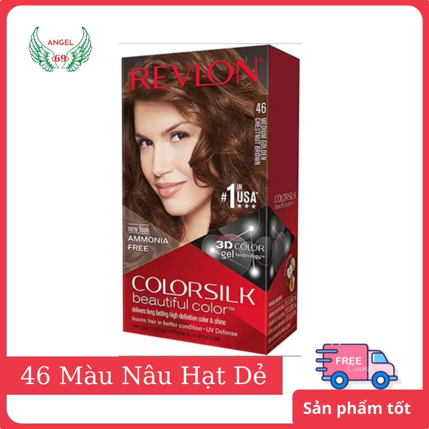 [Freeship]THUỐC NHUỘM TÓC REVLON SỐ 46 MÀU NÂU HẠT DẺ