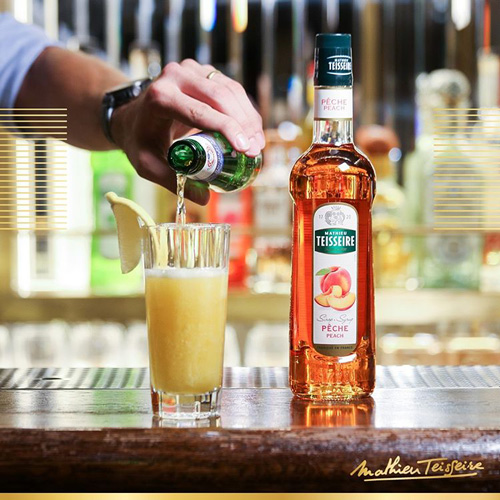 Syrup Teisseire Peach (Đào) 700ml-  Nguyên liệu pha chế - Cloud Mart