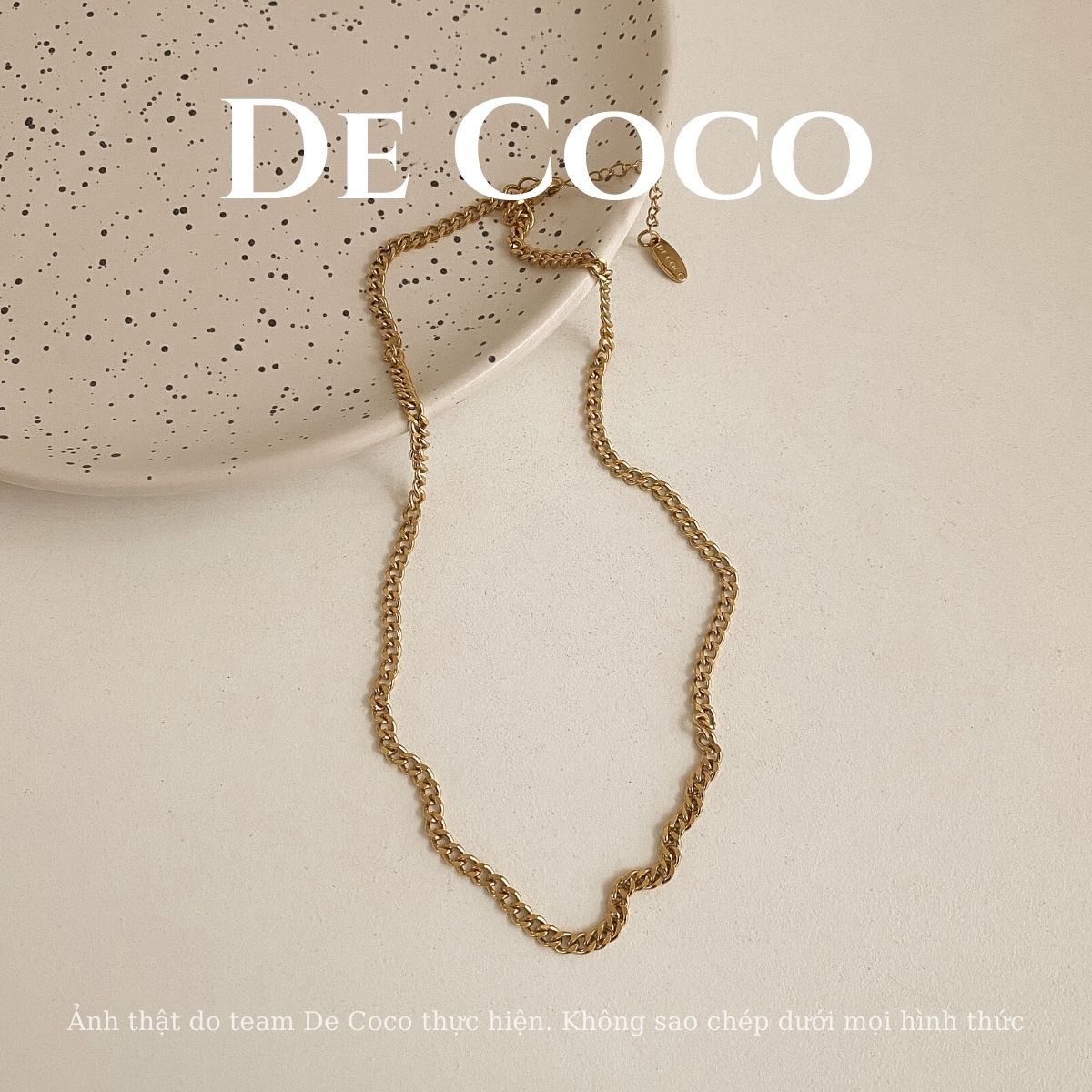 [KHÔNG ĐEN GỈ] Vòng cổ dây xích cá tính Chain De Coco