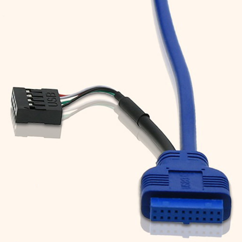 USB 2.0+ 3.0 Port Chassis PC Computer Case Audio Front Panel Replace Cable 70cm