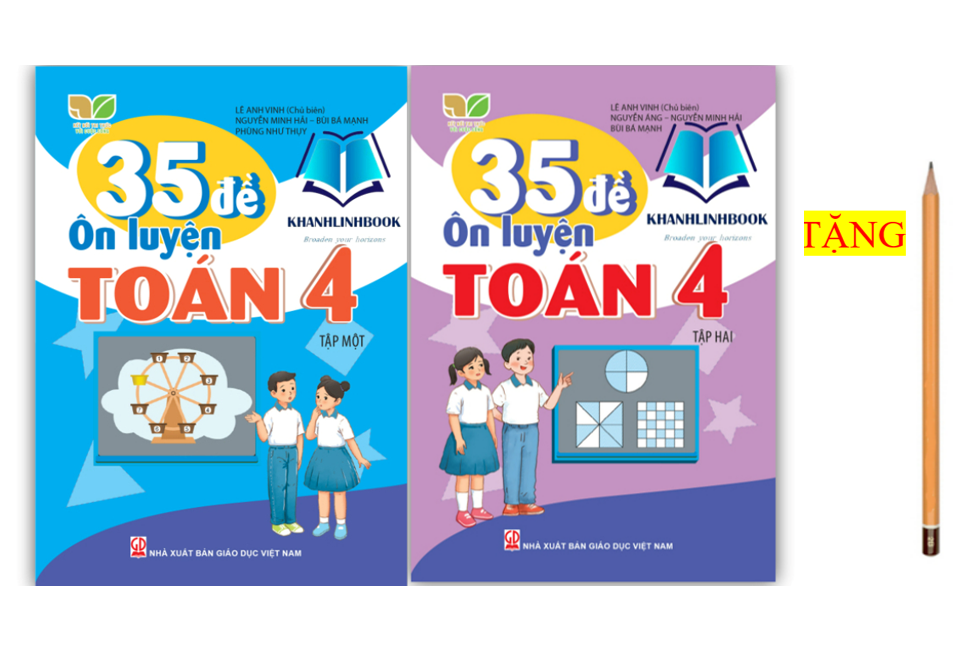 Sách - combo 35 đề ôn luyện toán 4 tập 1 + 2