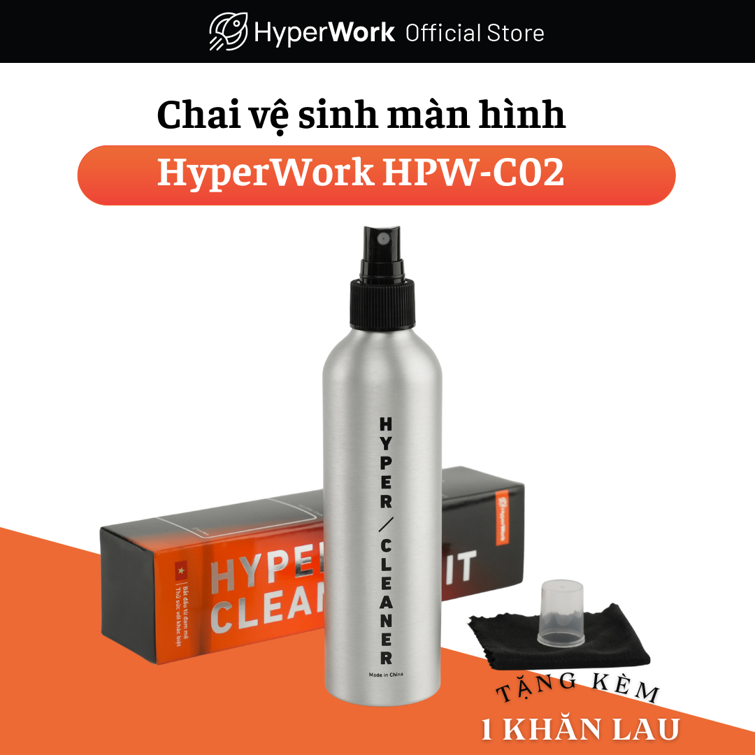 Chai vệ sinh màn hình Hyper Cleaning HyperWork C02 (Hyper Cleaning Kit)