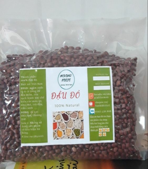 1kg Đậu đỏ nguyên hạt nhà quê