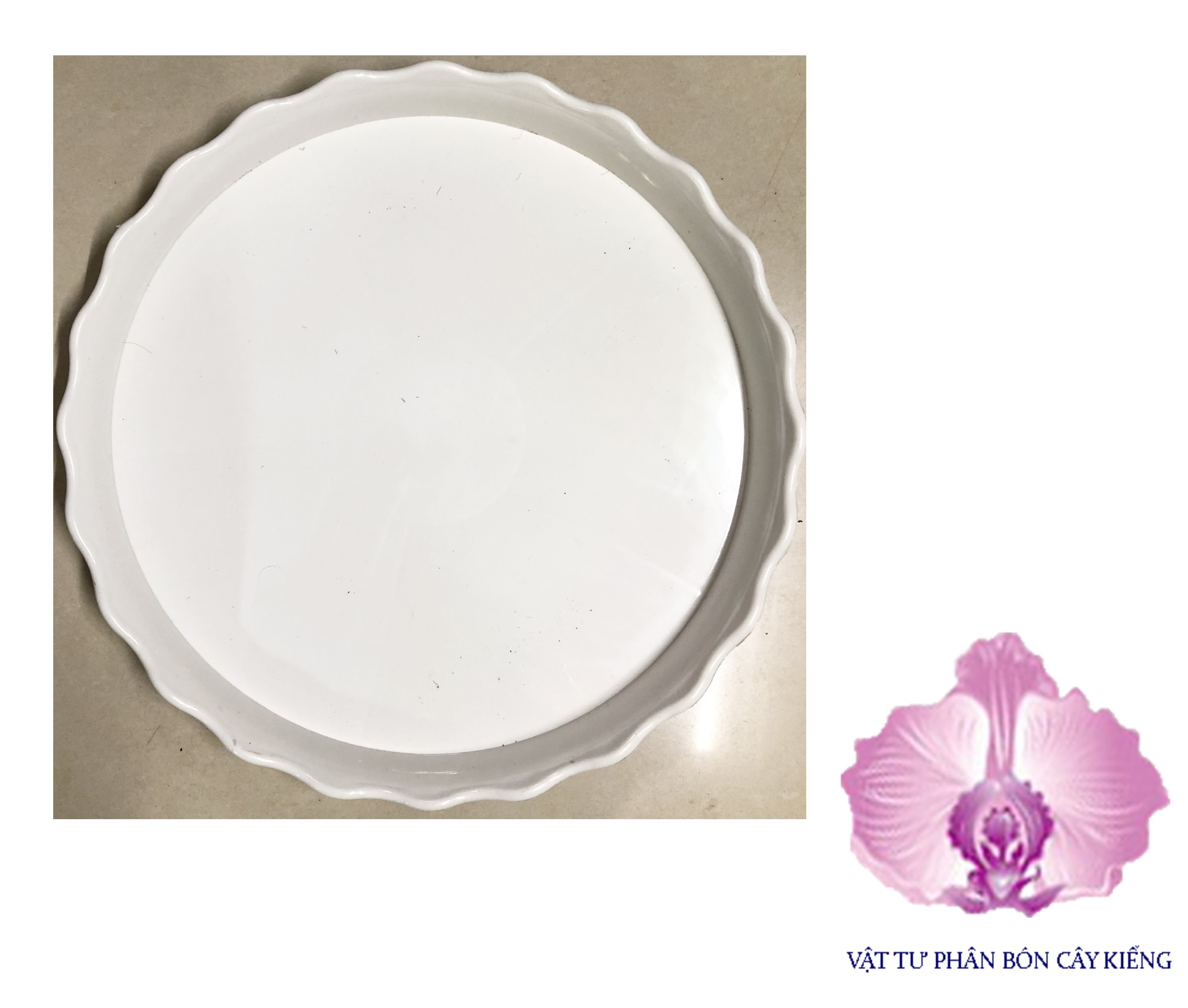 Đĩa lót chậu tròn khía 42cm - #061d#
