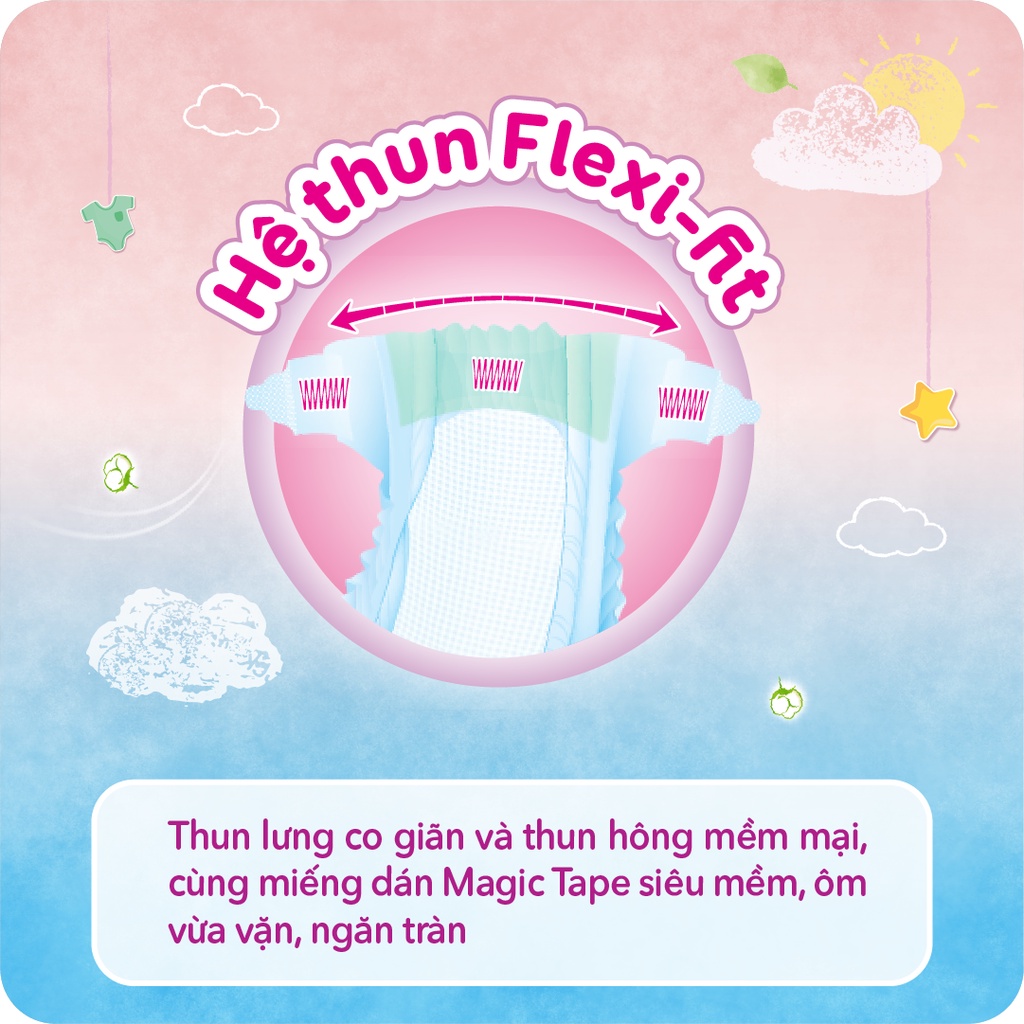 Tã dán Bobby Sơ Sinh Siêu Mỏng Thấm Gói Đại S54 (54 Miếng)