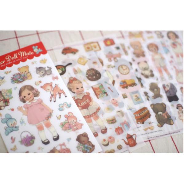 [HCM]Bộ 6 Tấm Sticker Búp Bê Baby Doll