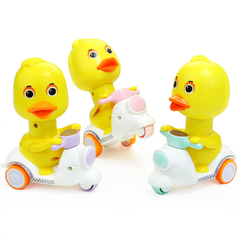 Đồ chơi vịt chạy xe máy vespa, ấn đầu là vịt chạy - vịt chạy xe máy kute
