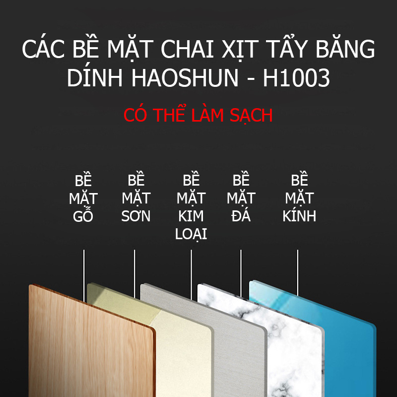 Chai Xịt Tẩy Băng Dính Nhanh Sạch Hiệu Quả HaoShun H-1003 Dung Tích 450ml