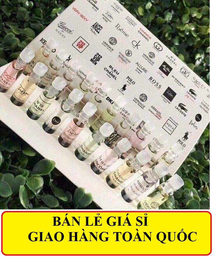 Bộ 20 Chai Nước Hoa Test Mini 2Ml