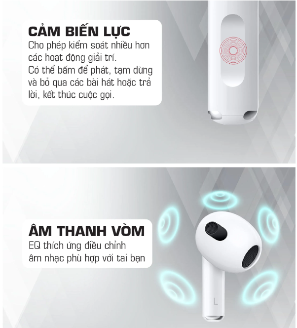 [ HÀNG XÁCH TAY ] Tai Nghe Bluetooth ALOHA PKV AirPods 3 TWS - Đổi Tên, Sạc Không Dây, Chống Ồn, Xuyên Âm, Chuẩn Âm Thanh Vòm, Bass Mạnh, Airpods thế hệ thứ 3 Cảm Biến 1 Chạm - hàng chính hãng