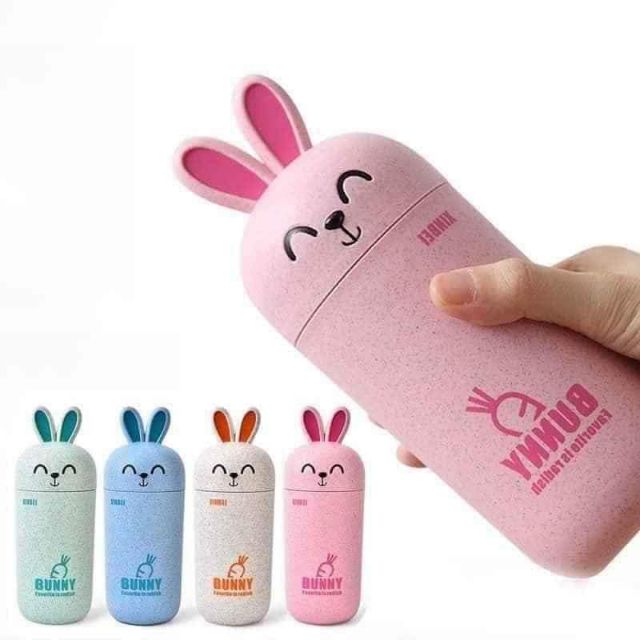 [HCM]Bình nước lúa mì thỏ Bunny siêu dễ thương 300ml