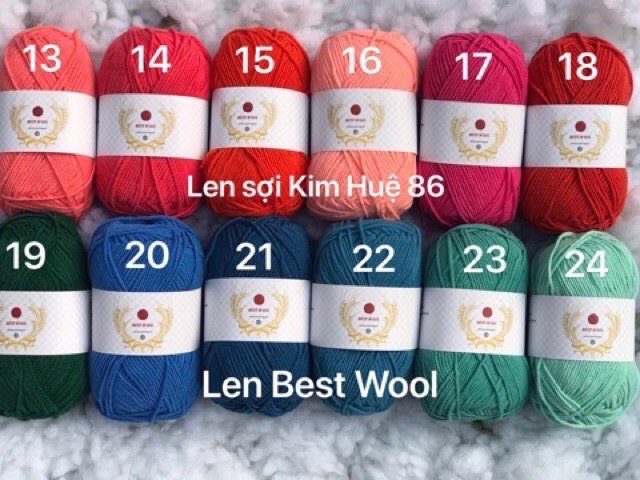 Len Best Wool cuộn 50g ( từ màu 21 đến 40)