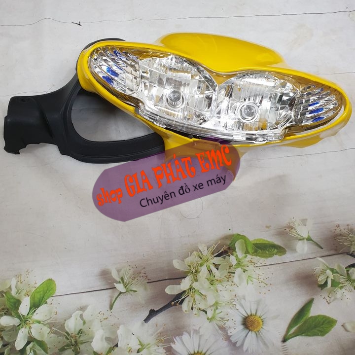 [ 3 món ] Bộ ốp đầu xe máy pha kèm bóng màu VÀNG xe JUPITER V + JUPITER R