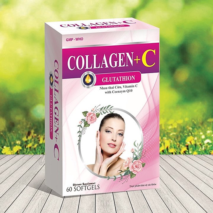 Viên Uống Đẹp Da COLLAGEN +C Glutahion Nhau Thai Cừu,Bổ Sung Collagen
