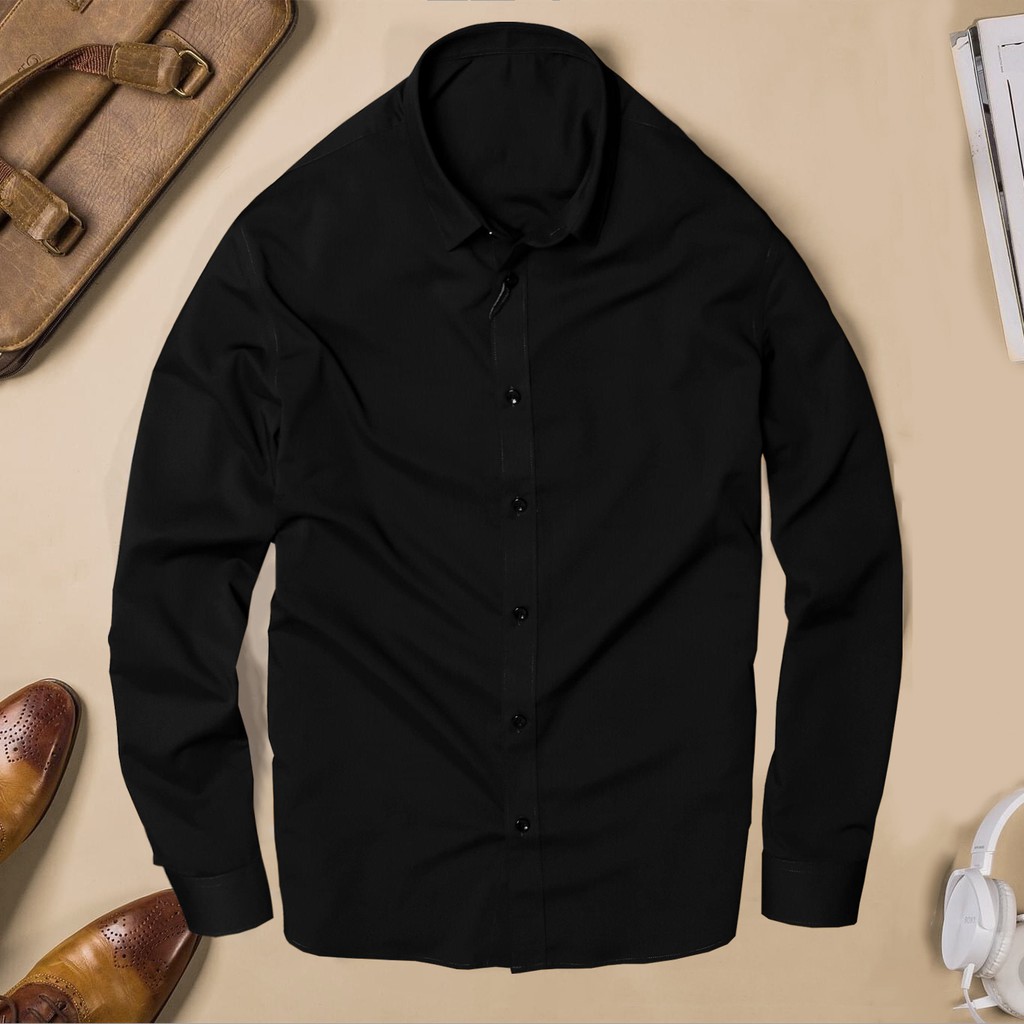 Áo SƠ MI nam dài tay cổ bẻ vải cotton lụa thái chống nhăn chống xù cực sang trọng