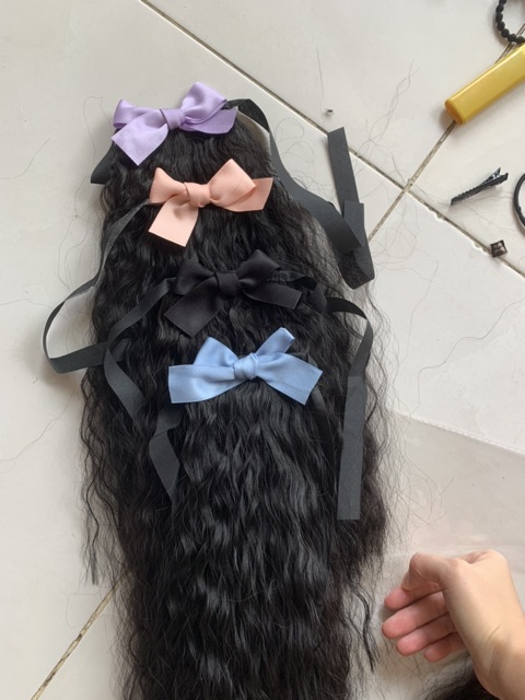 Tóc giả em bé 🥰FREESHIP😍🥰tóc cột xù đính nơ cho bé iu