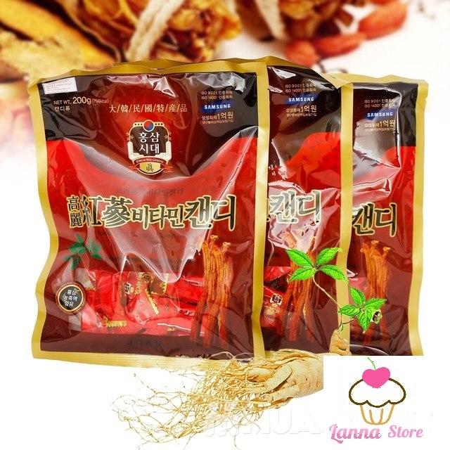 [HCM]Kẹo Hồng Sâm Vitamin Hàn Quốc Gói 200 Gram