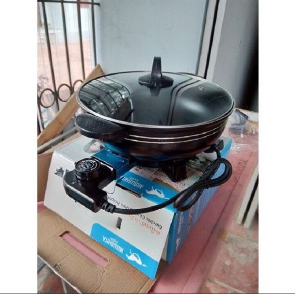 Chảo điện đa năng,nồi lâu điện thái lan và dây nguồn nồi lẩu misushita - 1500w - size28