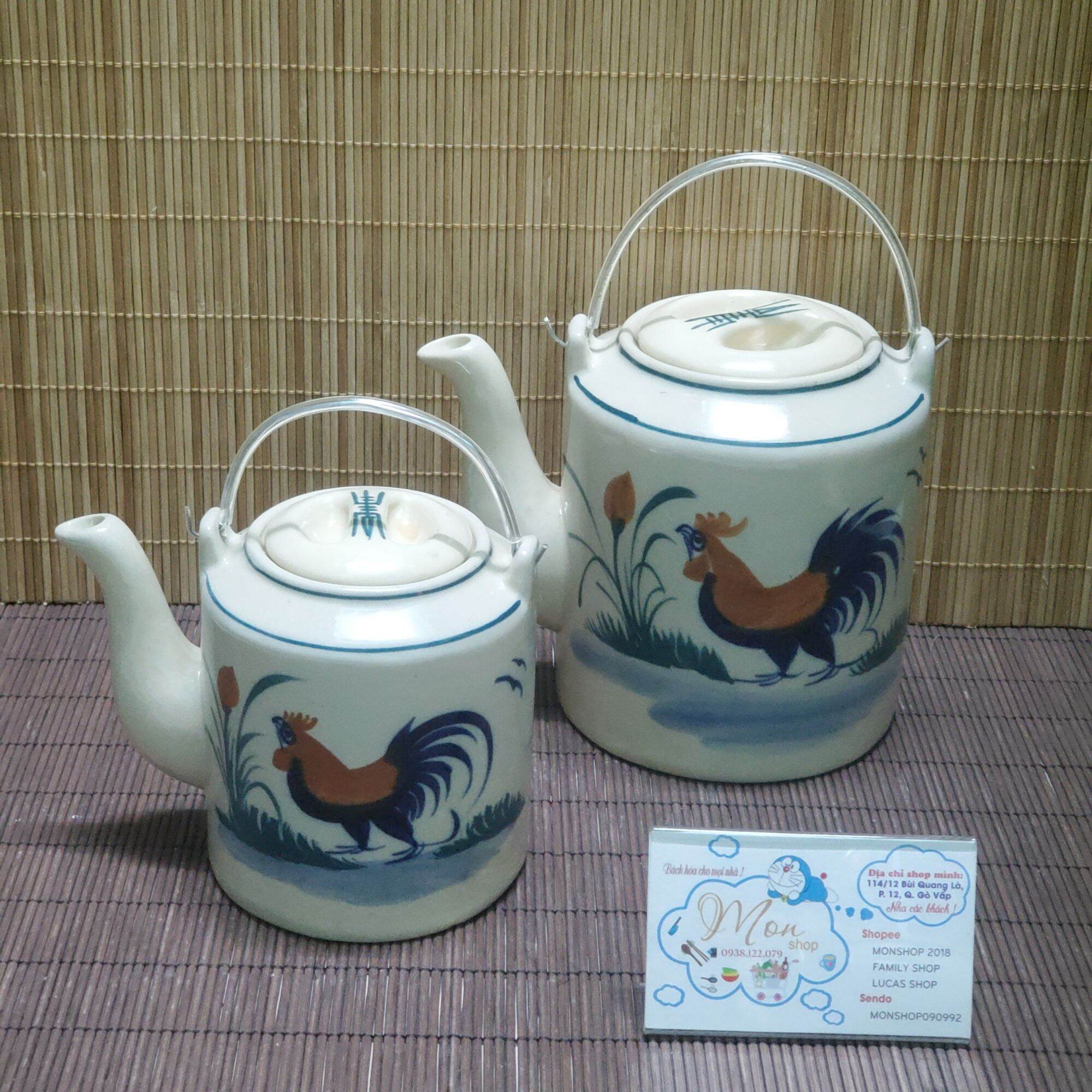 [GỐM NUNG CAO CẤP]BÌNH TRÀ CON GÀ CAO CẤP THỦ CÔNG 100%(BÌNH 500ml-1L)