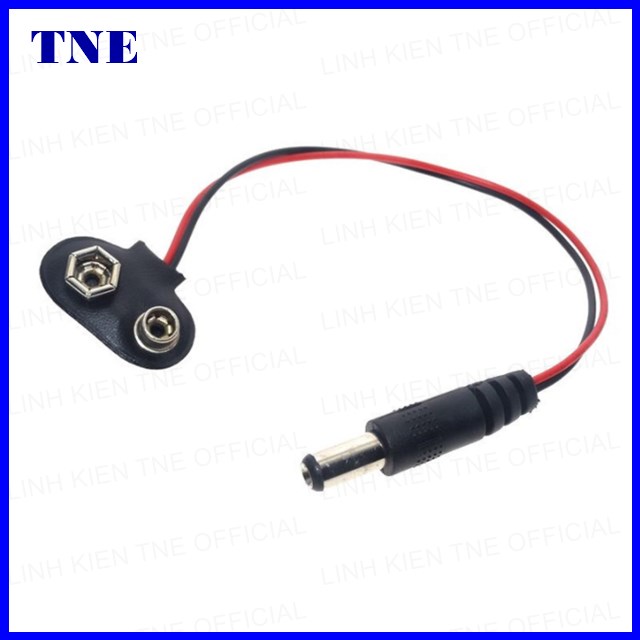 [HCM]Nắp pin 9v với đầu DC 5.5  2.1MM