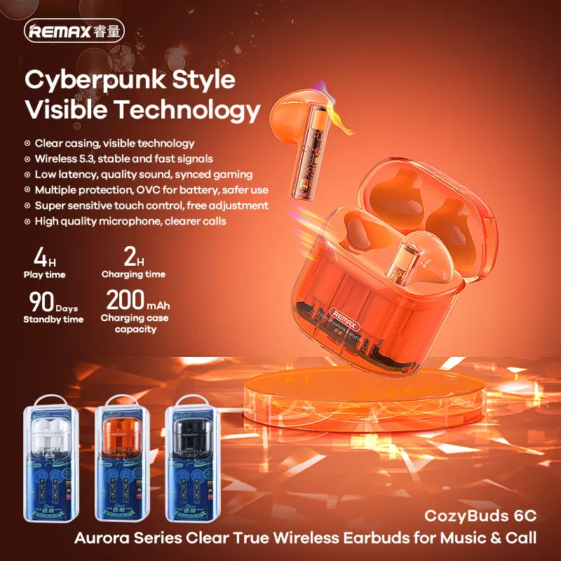 Tai nghe Bluetooth TWS Remax Cozybuds 6C V5.3, Tăng giảm Volumn, Không độ trễ - Nhất Tín Computer
