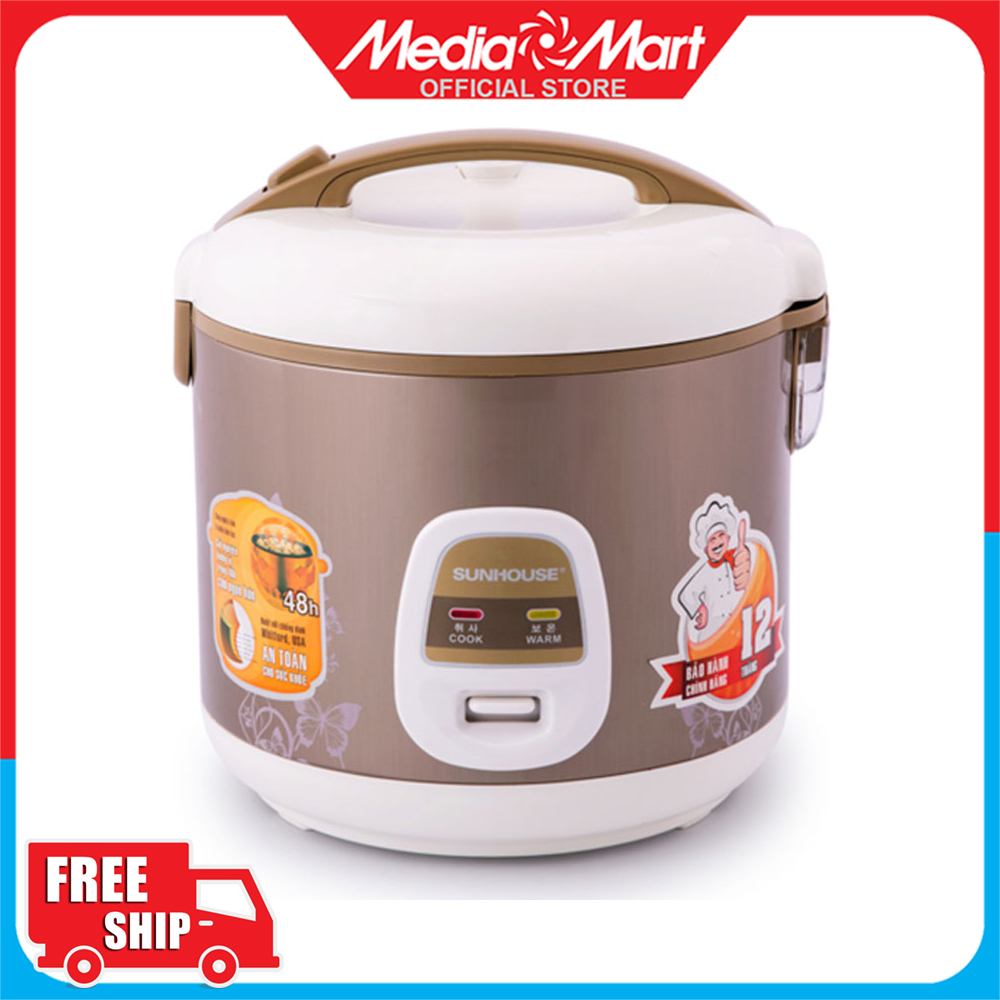 Nồi cơm điện cơ 1,8L Sunhouse SHD8616-vàng