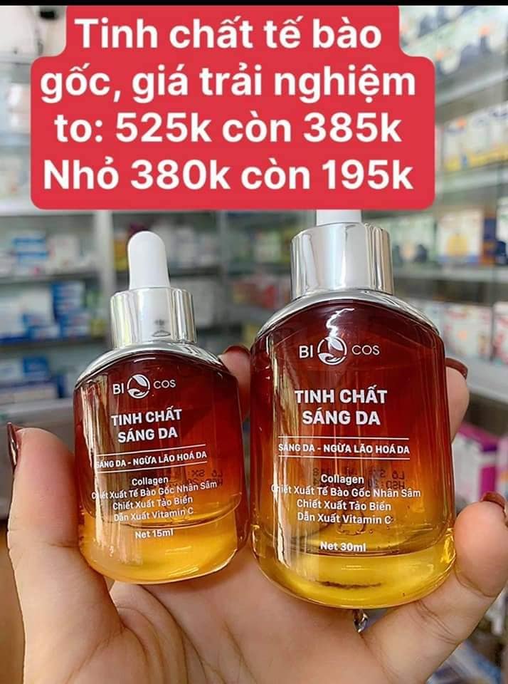 Tinh Chất Serum Dưỡng Trắng Sáng Da Mặt BioCos, Chứa Vitamin C Chống Lão Hóa, Dưỡng Ẩm Da Và Se Khít Lỗ Chân Lông.