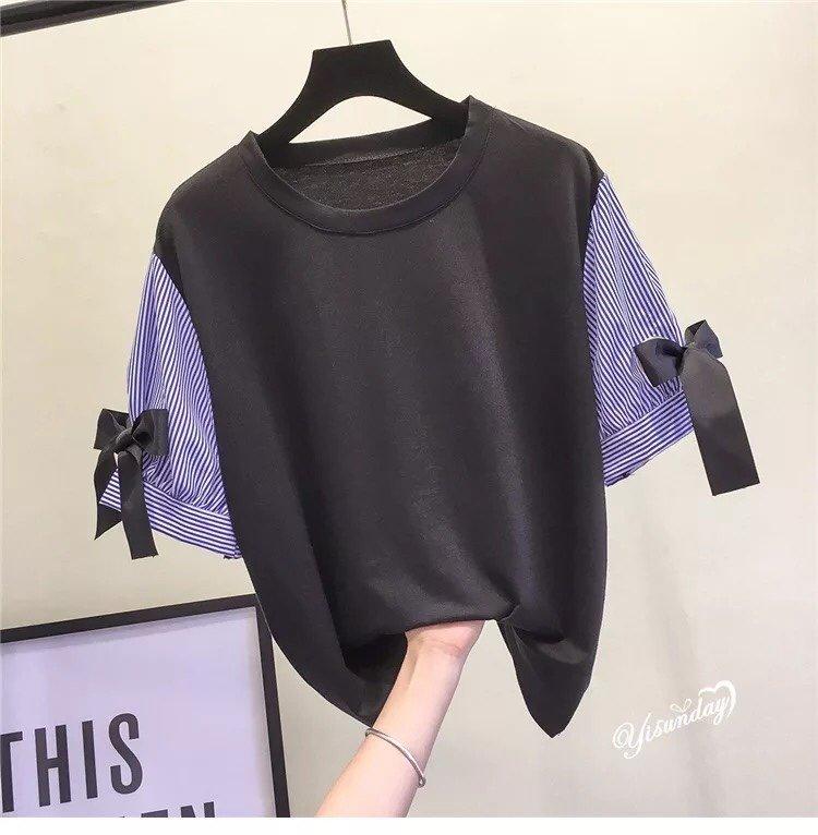 ÁO THUN NGẮN TAY CỘT NƠ TTS003