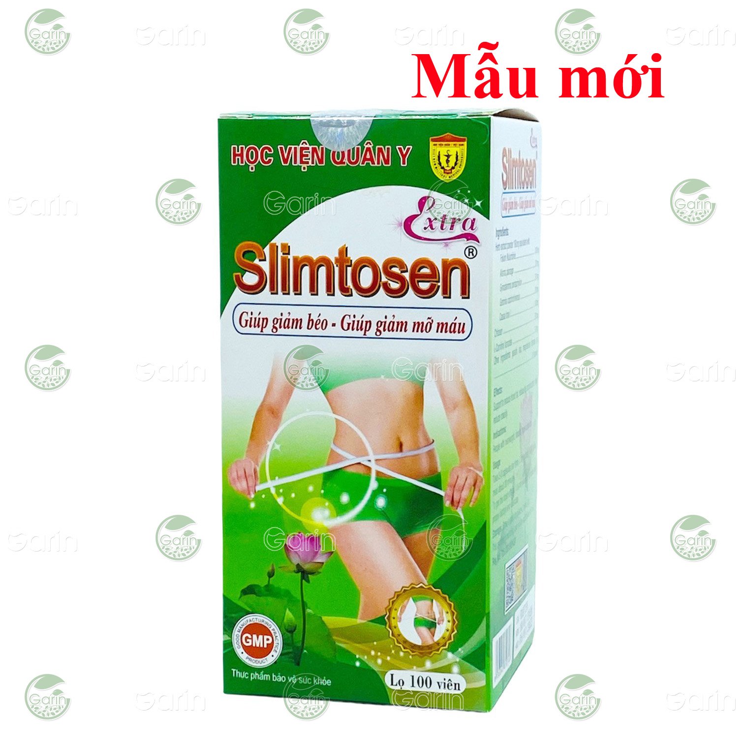 Viên uống giảm cân Slimtosen Extra Học Viện Quân Y 100 viên giúp giảm mỡ máu giảm béo làm tiêu hao mỡ thừa an toàn và hiệu quả