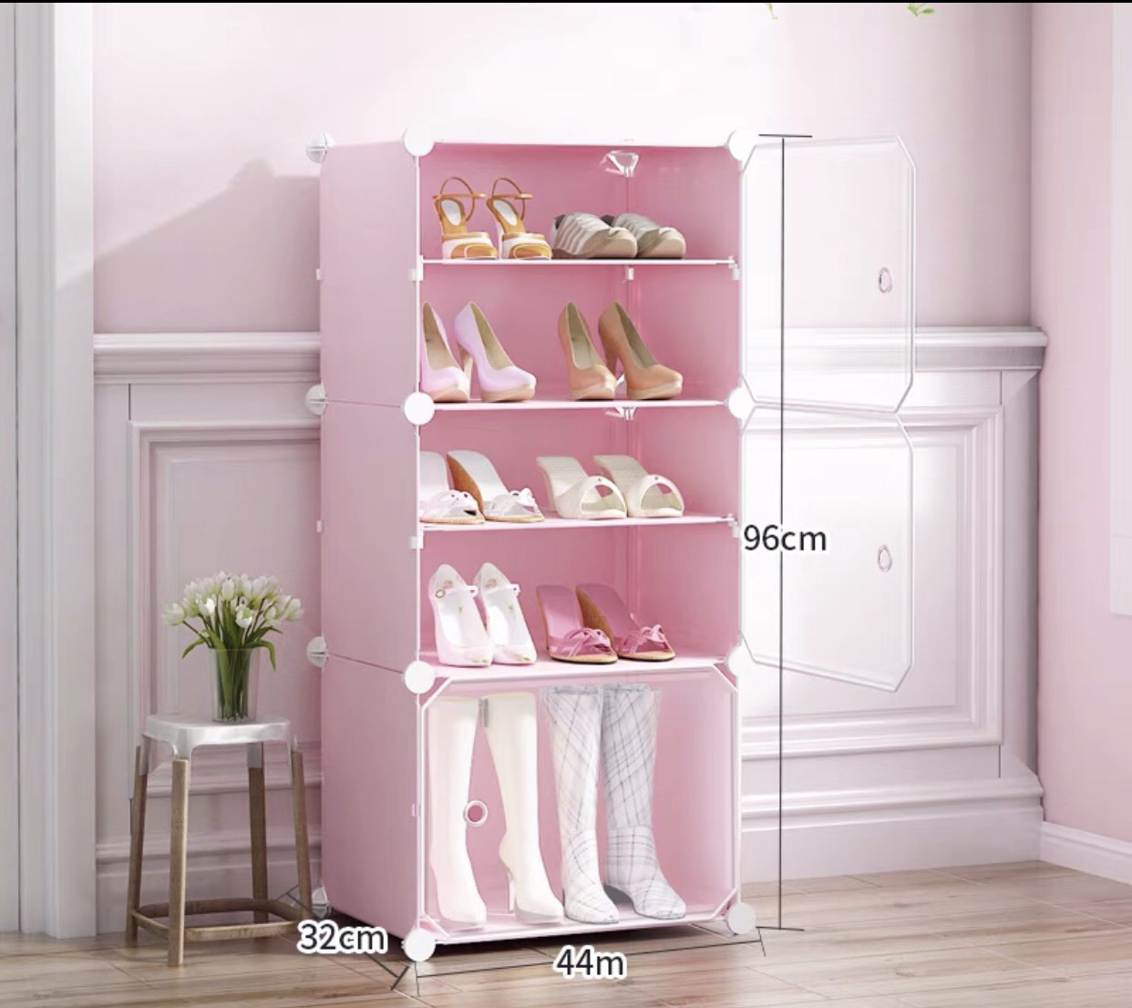 [Mẫu mới] - TỦ nhựa để giày 5 ngăn -Tủ nhựa đựng giày lắp ghép - Kệ để giày - Giá giày dép đa năng bền đẹp để được 10 đôi giày kích thước 96x44x32cm