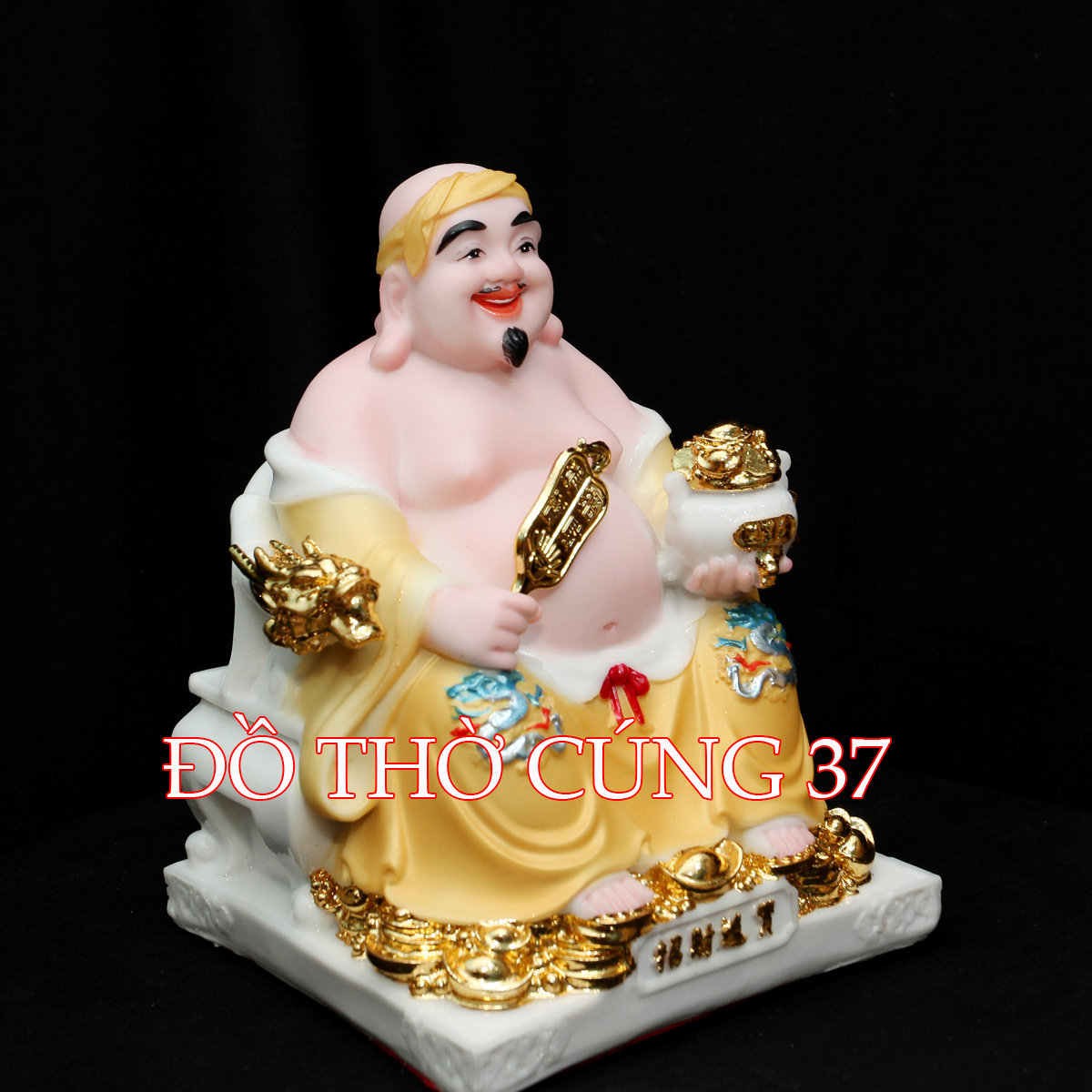 [ Cao 20 cm ] TƯỢNG THẦN TÀI  THỔ ĐỊA  ÁO VÀNG CHẤT LIỆU BỘT ĐÁ + COMPOSITE
