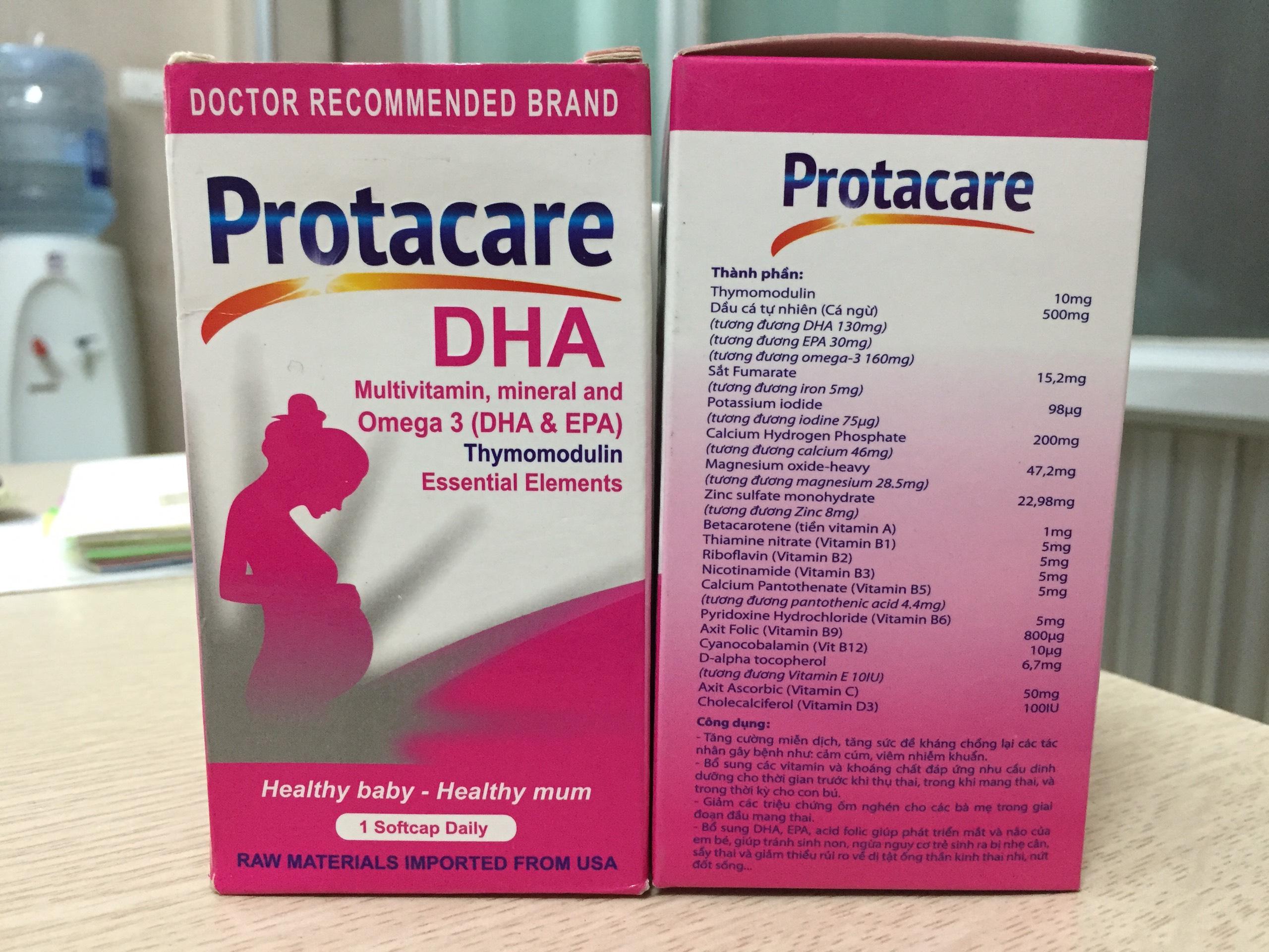 PROTACARE DHA tăng cường miễn dịch cho mẹ và bé