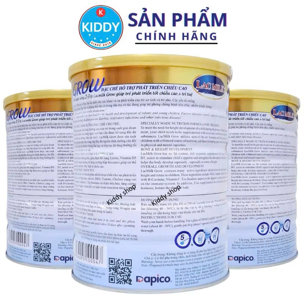 Sữa Lacmilk 900g giúp phát triển chiều cao (kiddy1234)