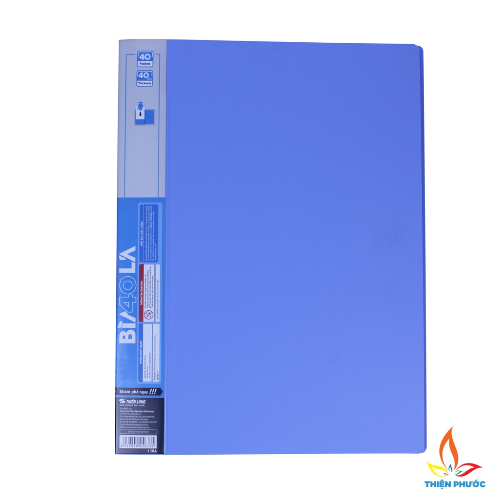 Bìa lá thiên long nhựa 20 lá fodb-01 thiện phước