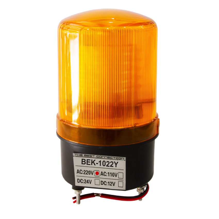 Đèn quay LED không còi BEKONEC - BEK - R101 - 220VAC - Vàng (Thái lan)