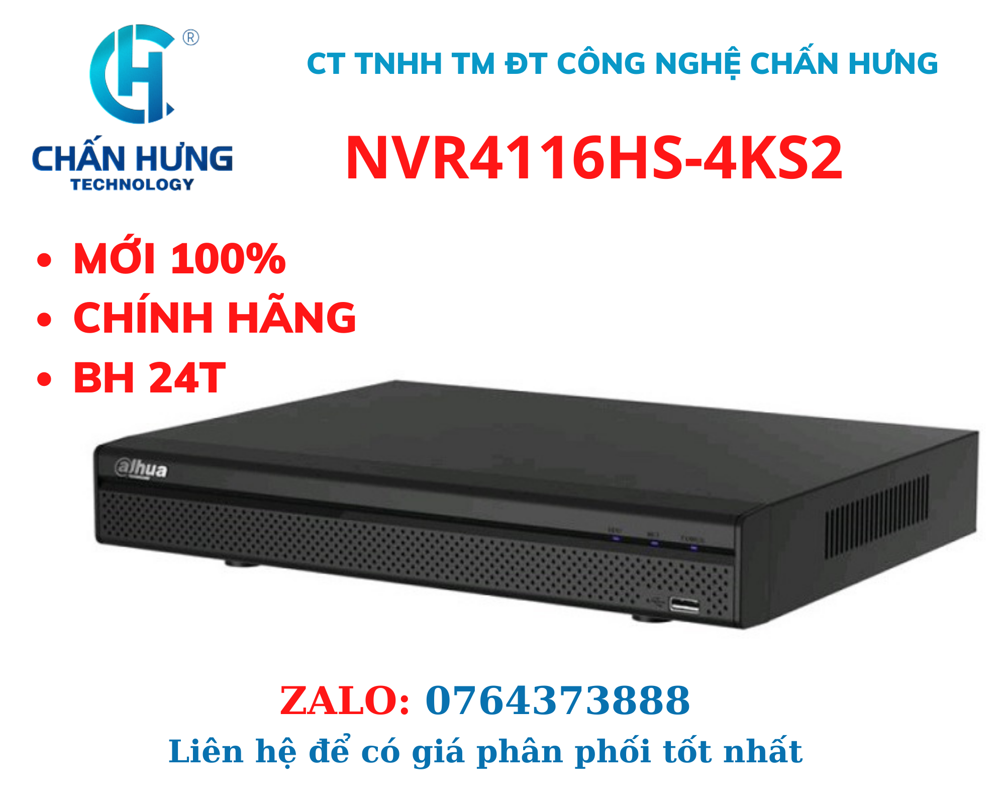 Đầu ghi hình camera IP 16 kênh DAHUA NVR4116HS-4KS2- hàng chính hãng