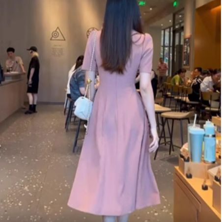 MIMI BigSize [45KG-100KG] Đầm Cổ Vuông dáng xòe-Bs108