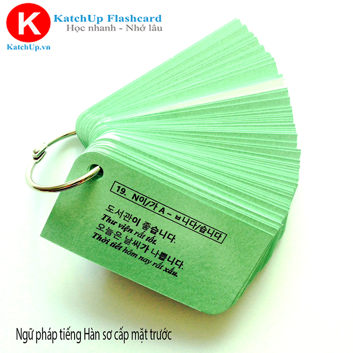[HCM] Bộ Flashcard Ngữ Pháp Tiếng Hàn Sơ Cấp (TOPIK 12) – High Quality
