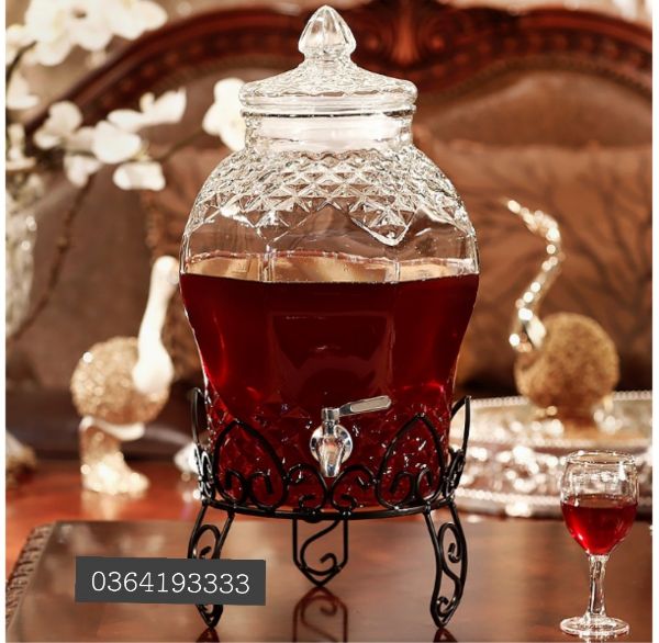 bình thủy tinh ngâm rượu có vòi 3 lít