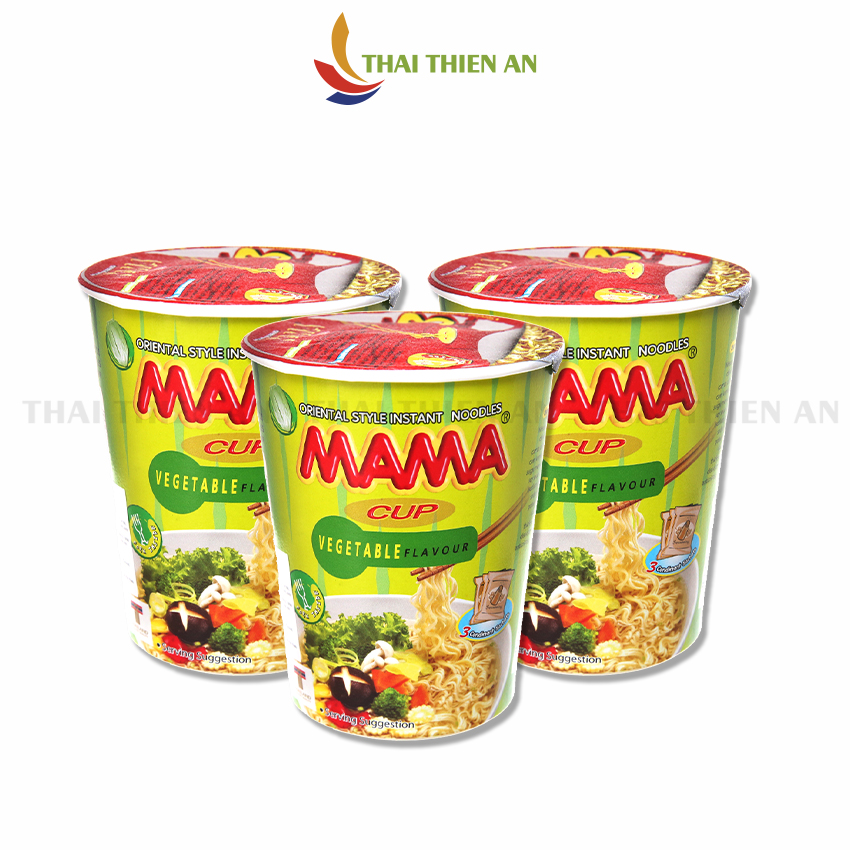 Mì ly Mama rau nấm mì chay 60g mì Thái Lan