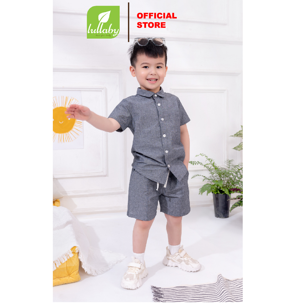 LULLABY - NH564M - Áo sơ mi cộc tay bé trai