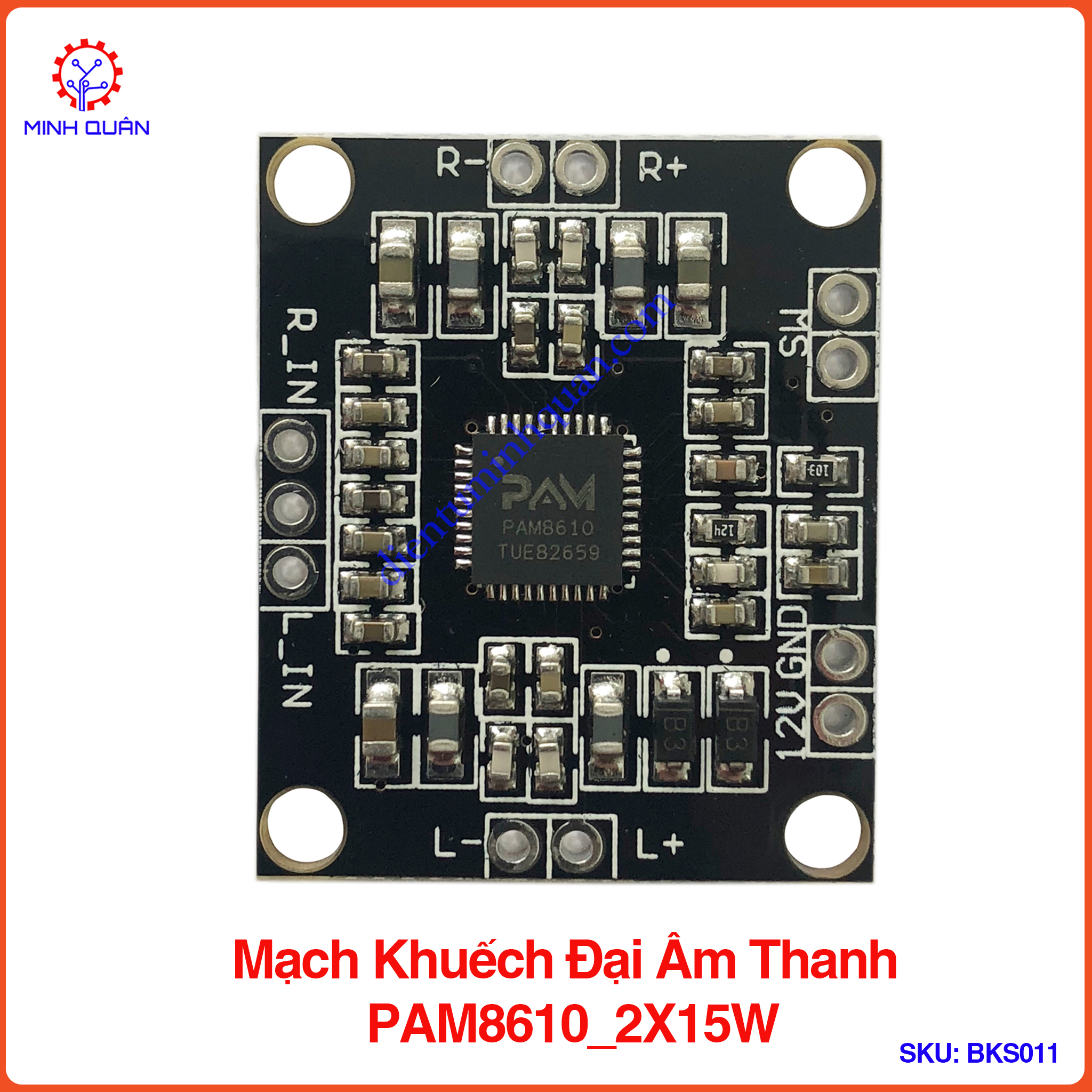 Mạch Khuếch Đại Âm Thanh PAM8610 2X15W